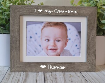 Marco de fotos personalizado para abuela, regalo de fotos personalizado de 4x6