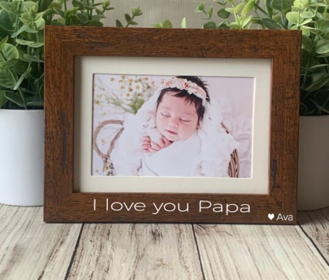 4x6 Papa Picture Frame Gift for Grandpa Custom Picture Etsy