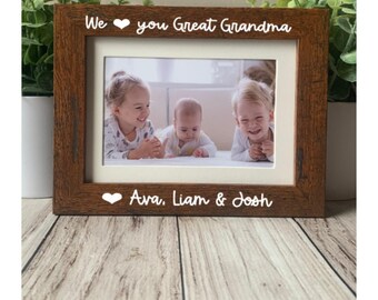 Marco de fotos personalizado para la abuela, 4x6 5x7 Regalo con foto personalizada