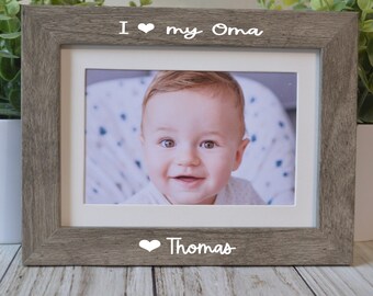 Marco de fotos personalizado para la abuela, regalo fotográfico personalizado de 4x6 para el Día de la Madre.