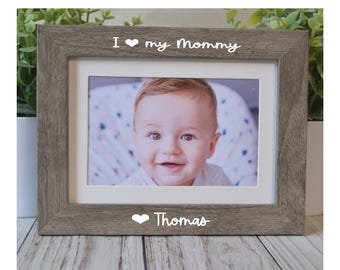 Marco de fotos personalizado para mamá: Regalo personalizado de 4x6 pulgadas para el Día de la Madre.