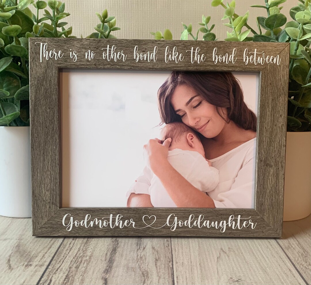 5x7 Godmother Picture Frame, Custom Picture Frame, Baptism Frame