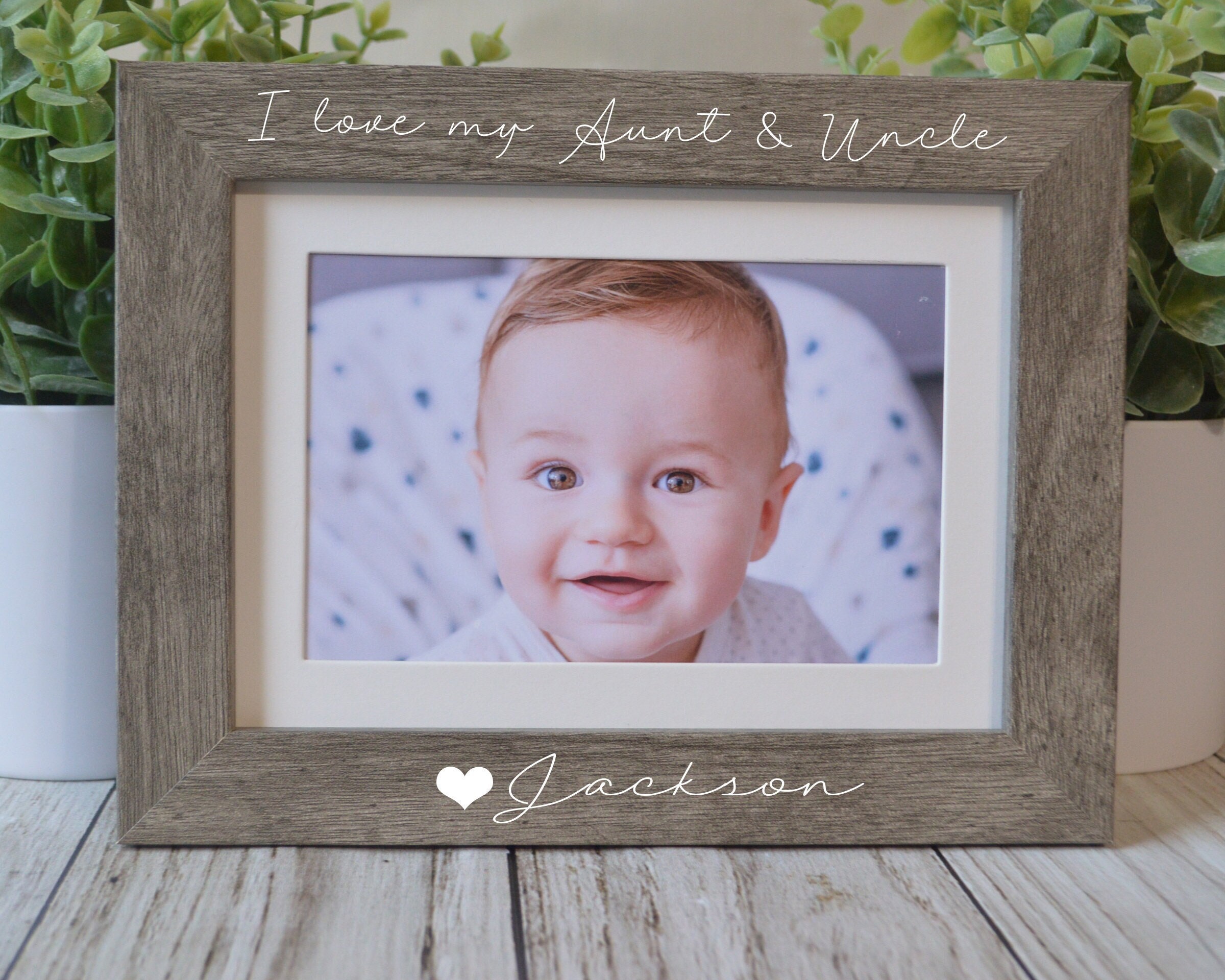Personalized Aunt & Uncle Picture Frame: Custom 4x6 Photo Gift