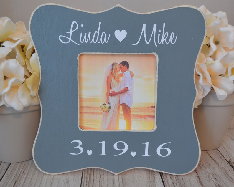 personalized picture frame picture frame Engagement picture frame wedding gift wedding picture frame custom picture frame