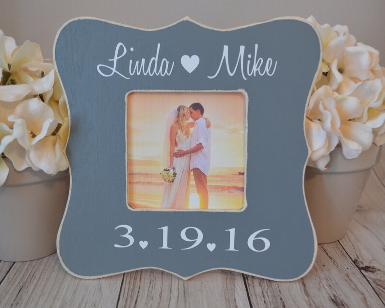 personalized picture frame picture frame Engagement picture frame wedding gift wedding picture frame custom picture frame