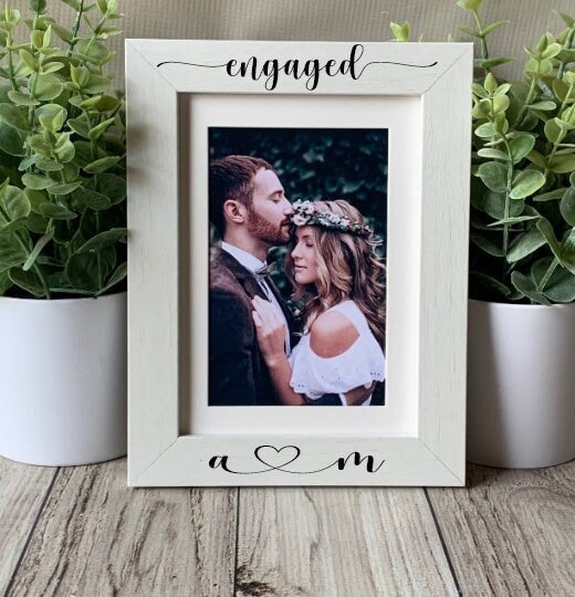 Engagement Picture Frame Custom Picture Frame Wedding Etsy