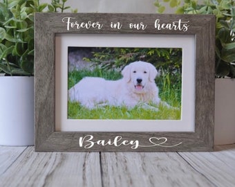 Personalized Pet Memorial Frame: 4x6 5x7  Dog Loss Gift