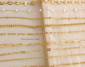 Collar de cadena con clip de oro