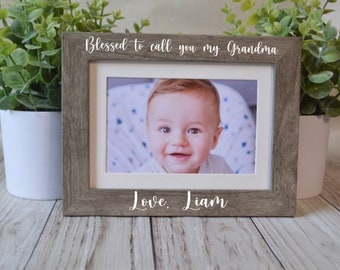 Personalized Grandma Picture Frame: Custom 4x6 Photo Gift