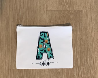 Custom Personalized Name Halloween Makeup Bag Gift