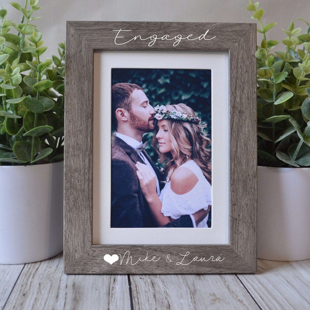 Engagement Picture Frame, Custom Picture Frame, Wedding Picture Frame