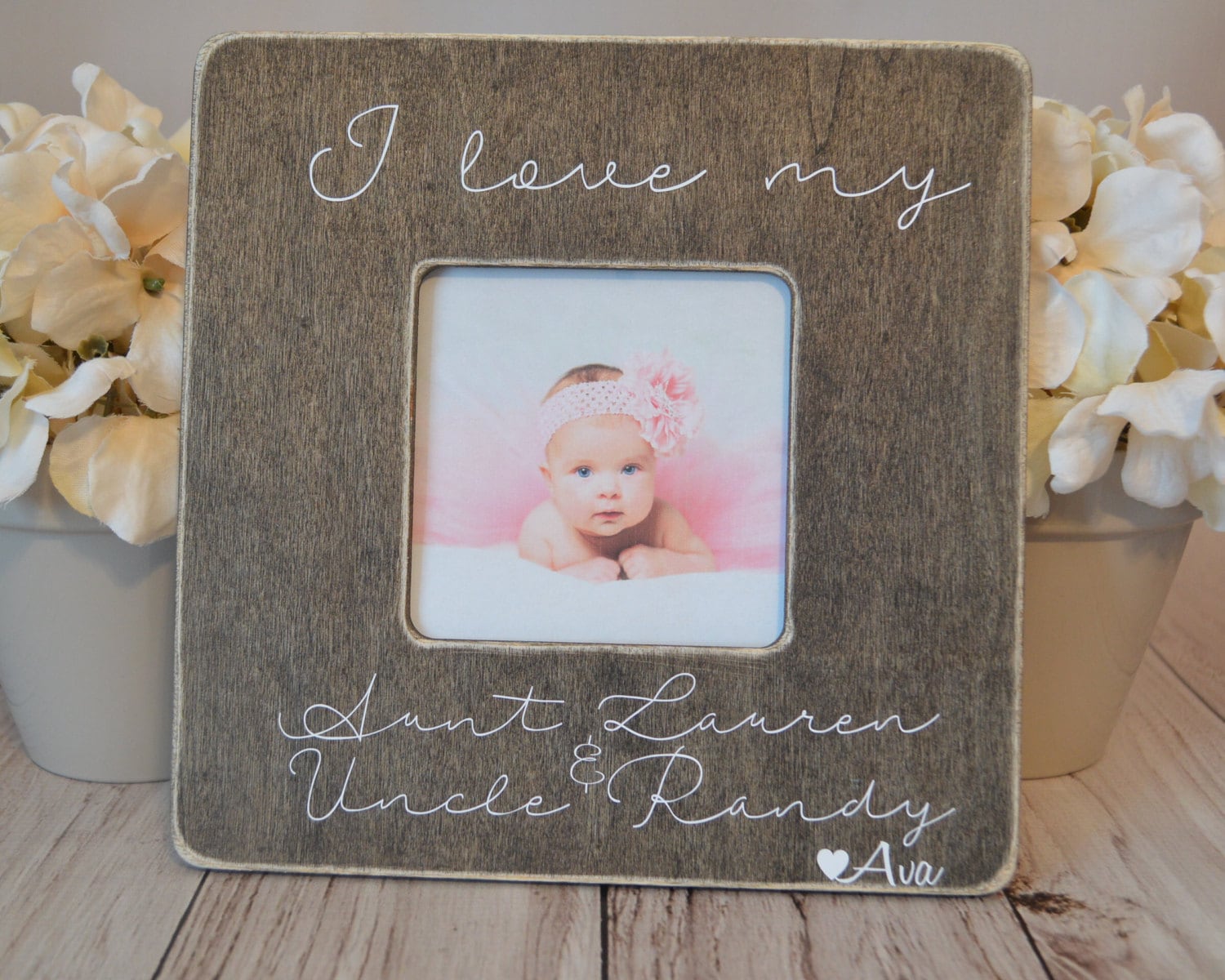 Aunt and Uncle picture frame Custom picture frame I love my Etsy