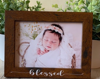 5x7 Blessed picture frame, Mom picture frame, Godmother picture frame, Grandma picture frame, baptism frame, mother's day gift, Gift for Mom