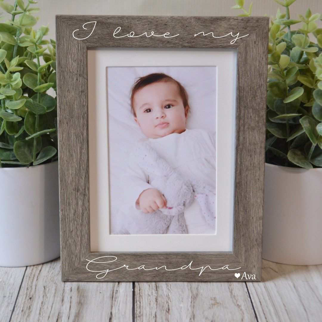 4x6 Grandpa Picture Frame Gift for Grandpa Custom Picture Etsy
