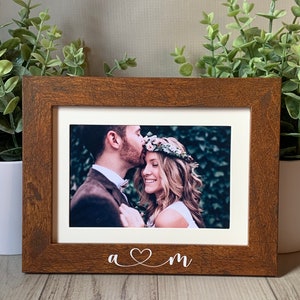 Engagement picture frame, custom picture frame, wedding picture frame, engagement gift, personalized picture frame