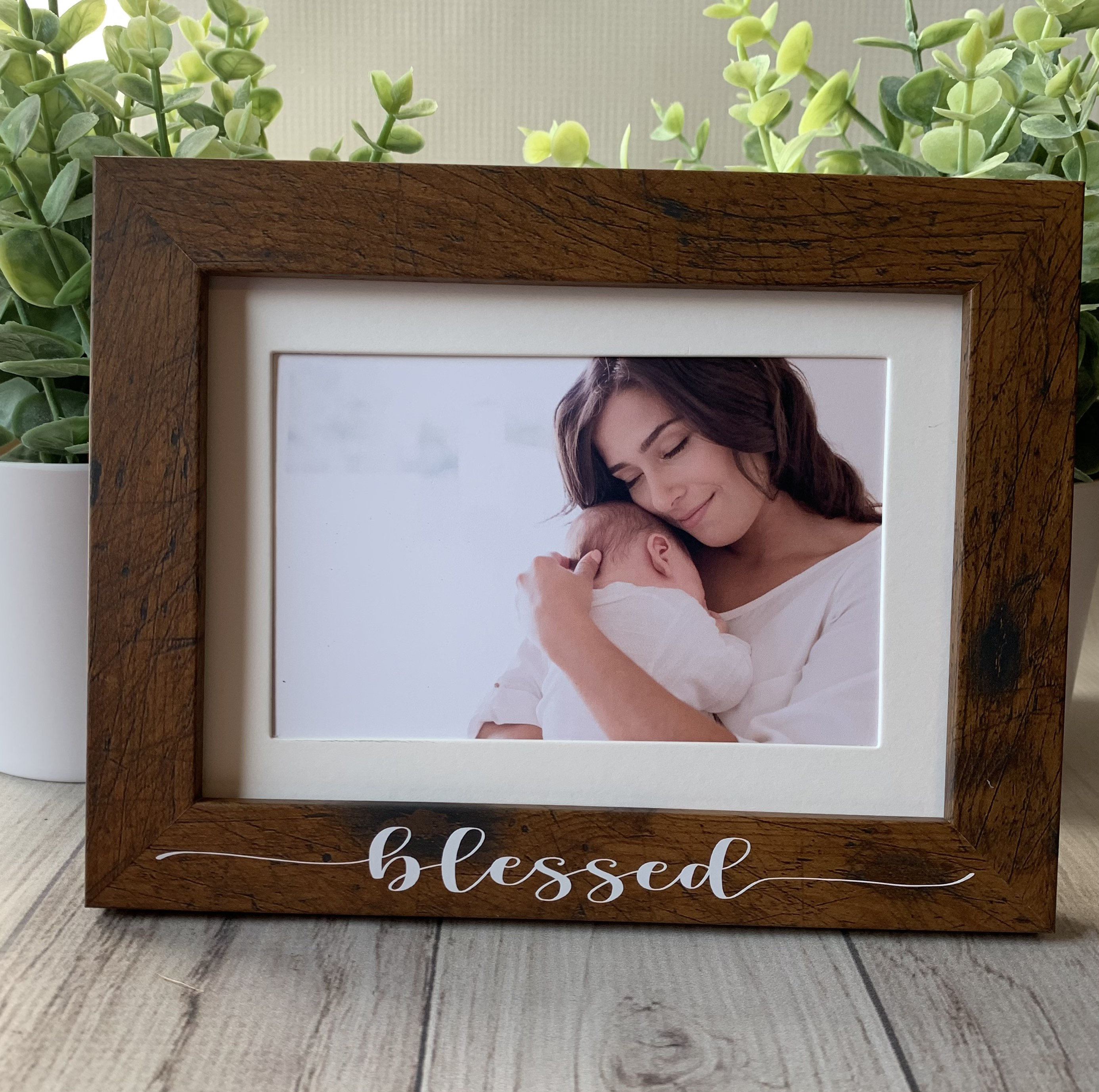 Blessed Picture Frame: Mom Gift, Baptism Frame, 4x6, 5x7, Personalized ...