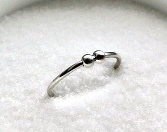 Silver Fidget Ring, Anxiety Spinner Ring for Women , Thumb Worry Ring, Minimalist Meditation Ring