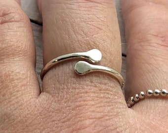 Handmade Sterling Silver Open Ring: Adjustable Knuckle Ring