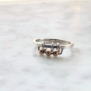 Abacus Fidget Ring, Worry Ring, Womens Spinner Ring, Anxiety Ring for Mental Health, Sterling Silver Meditation Ring, Fidget Jewelry for Her image 9