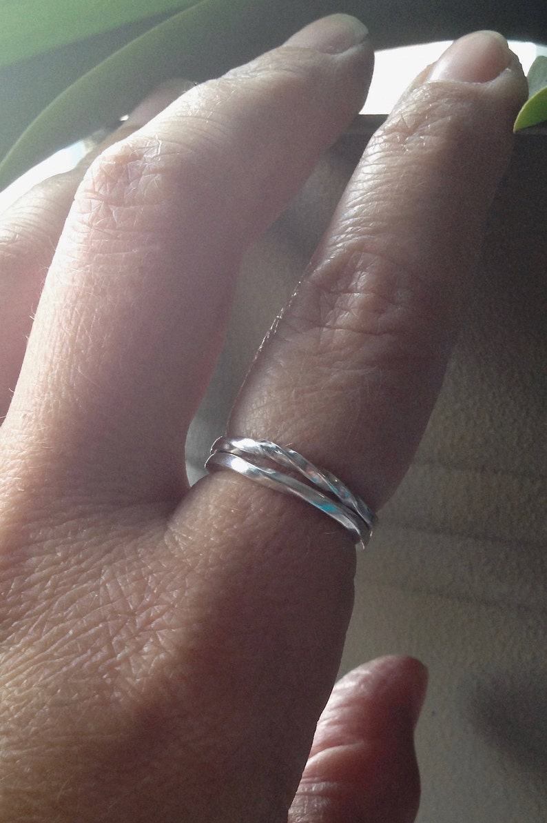 Twisted Eternity Ring Love Ring for Women Commitment Ring Dainty Stacking Ring Amore Ring Mobius Ring