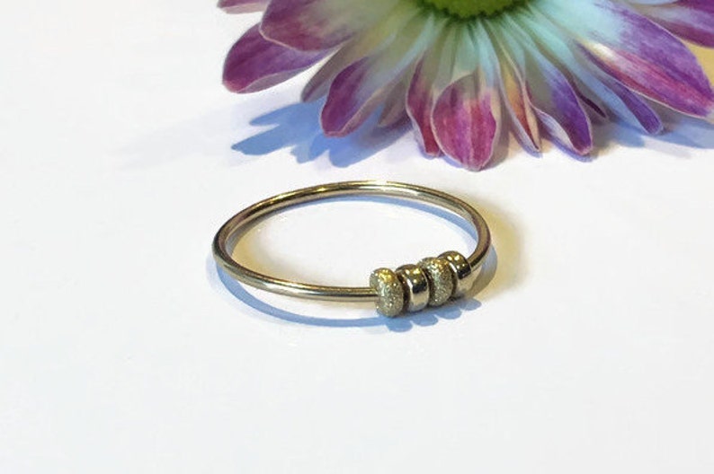 Womens Spinner Ring Gold Worry Ring Meditation Ring Dainty Fidget Ring Anxiety Ring Fidget Jewelry