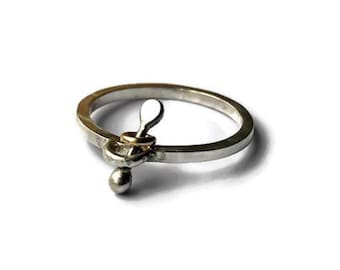 Unique Fidget Spinner Ring for Women, Tactile Thumb Ring, Minimalist Meditation Sensory Ring, Handmade Sterling Silver Calming Jewelry