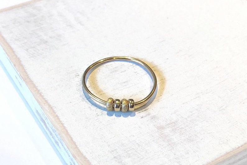 Womens Spinner Ring Gold Worry Ring Meditation Ring Dainty Fidget Ring Anxiety Ring Fidget Jewelry