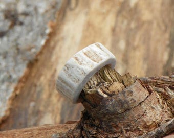 Natural White Tail Deer Antler Ring, Size 1.5, Midi Ring or Pendant, Minimalist, Woodland Style Natural Ring, Eco-Friendly Jewelry