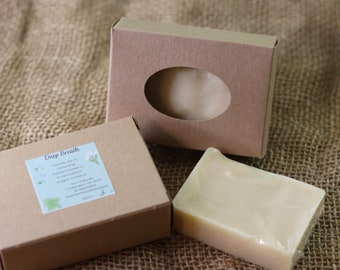 Goat Milk Soap, Deep Breath, Natural Essential Oils, Eucalyptus, Tea Tree, Peppermint, Palm Free Soap