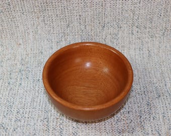 Handcrafted Mahogany Wood Bowl, Butchers Block Finish