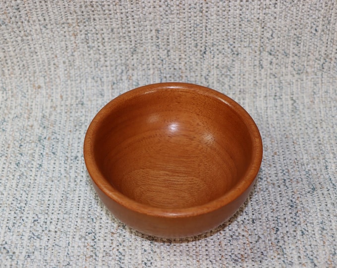 Handcrafted Mahogany Wood Bowl, Butchers Block Finish