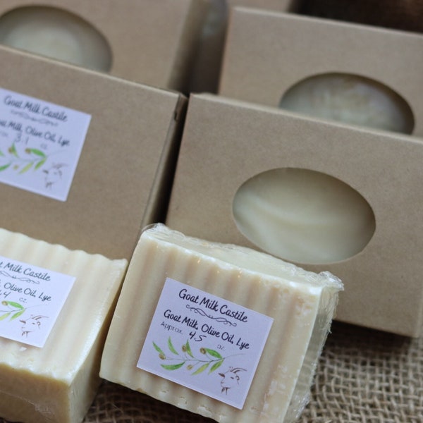 Goat Milk Castile Soap, Simple, Plain, Gentle, Palm-Free, Simply Soap