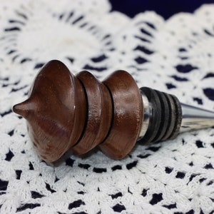 Wine Stopper, Black Walnut Wood Bottle Stopper