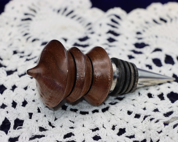 Wine Stopper, Black Walnut Wood Bottle Stopper