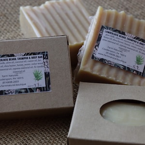 Goat Milk Soap, Lumberjack Beard, Shampoo & Body Bar, Gentlemen’s Soap, Woodland Inspired, No Artificial Fragrances or Dyes