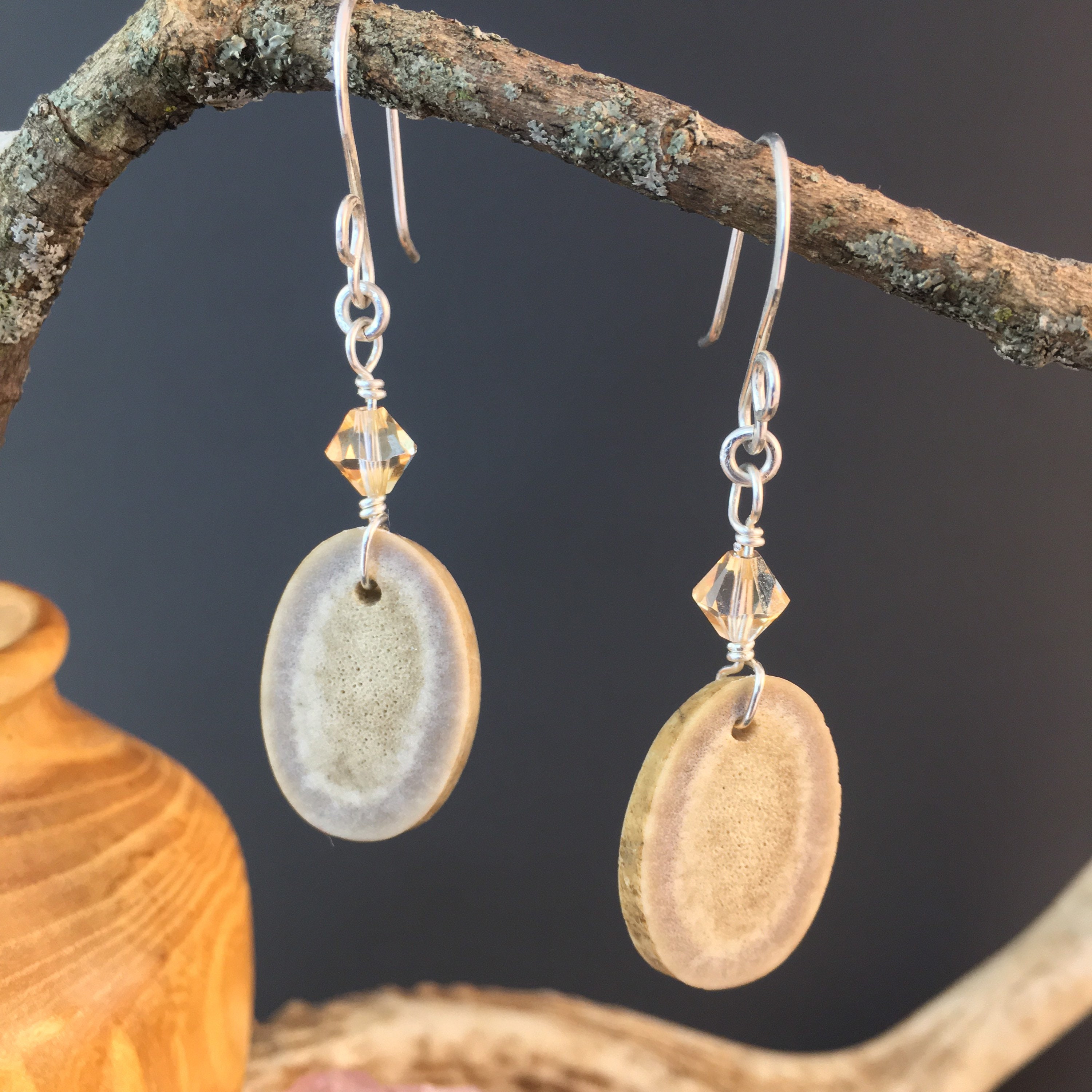 Swarovski antler earrings deals