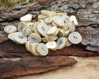 Antler Buttons, 10 ct. Natural Deer Antler Buttons/Crafting/Sewing/Knitting/Crochet/Eco-Friendly/Organic Material/Woodland Country