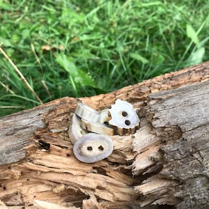 Antler Button, 2 ct. Large Buttons, Natural Deer Antler Buttons With Large Thread Holes, Crafting Buttons, Jewelry Making Supply