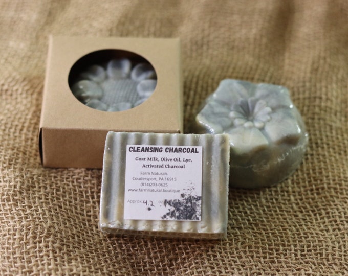 Goat Milk Soap, Cleansing Charcoal, Simple, Gentle