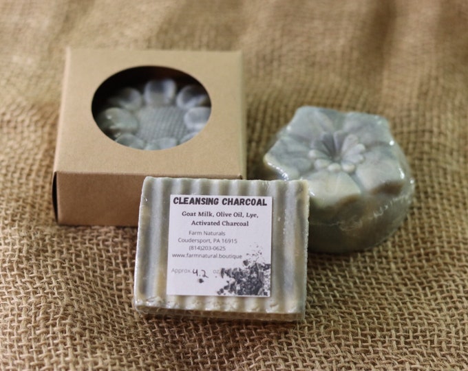 Goat Milk Soap, Cleansing Charcoal, Simple, Gentle