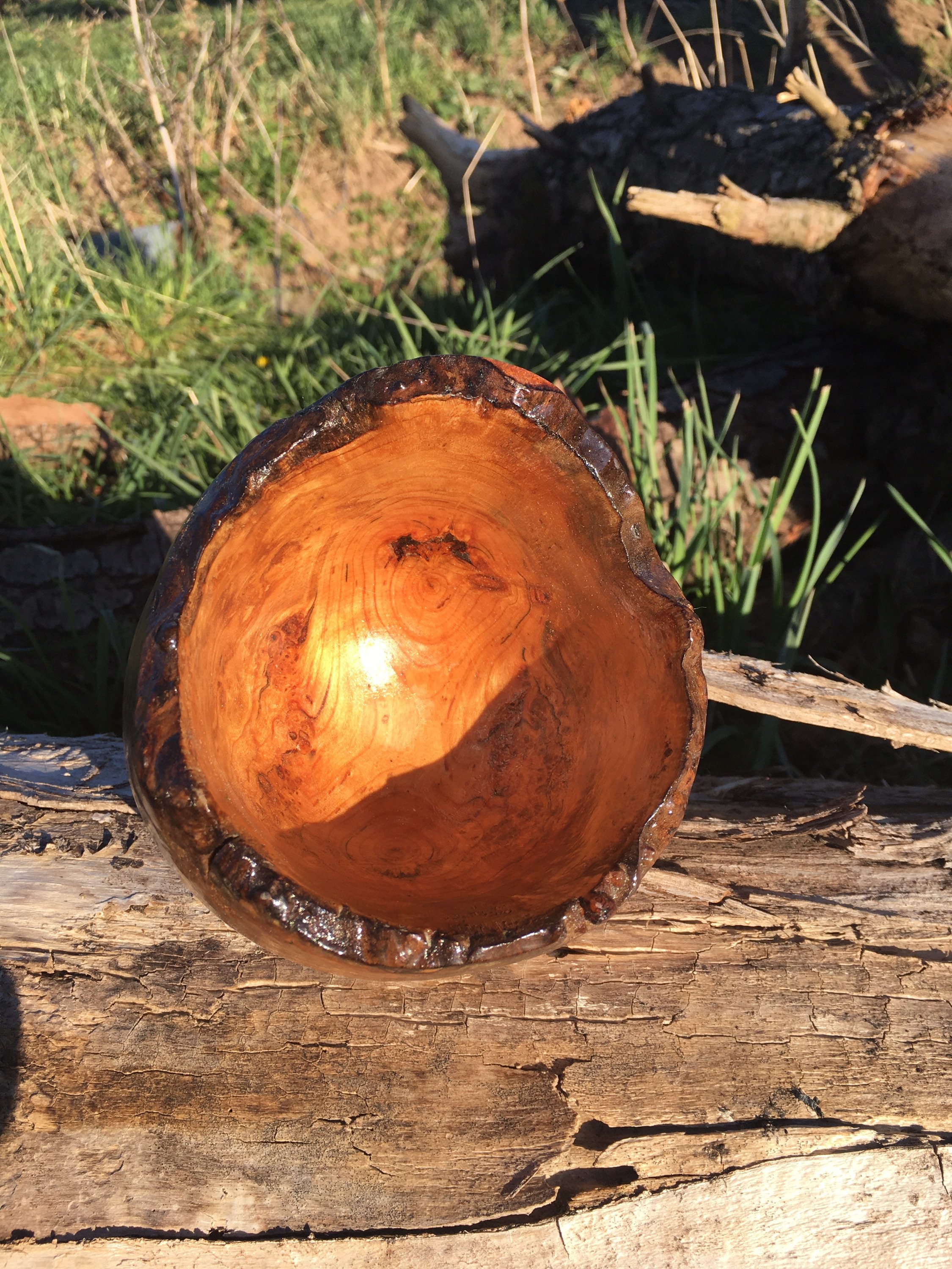 Maple Burl Bowl, Lathe Turned, Natural Edge, Decorative Wood Bowl