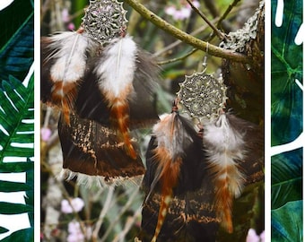 Natürliche Feathers earrings Natürliche Federohrringe Hühner