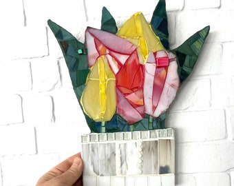 Mosaic flower pot