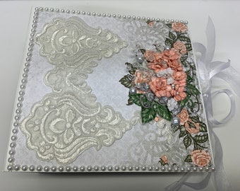 Price reduced - Beautiful Handmade Wedding Album in pastels