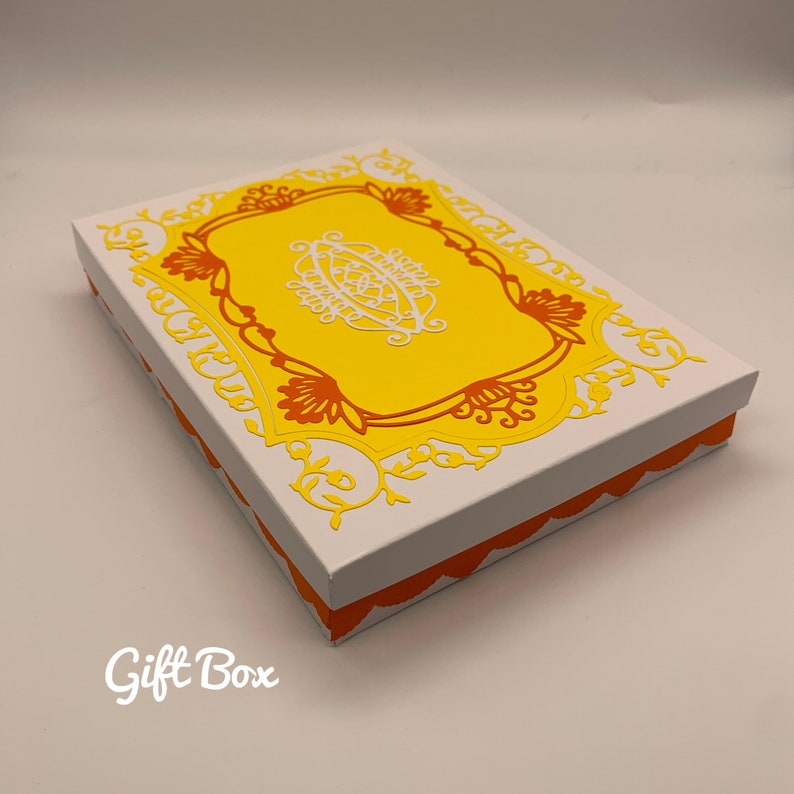 Bright, colorful handmade Just Because card in yellows and oranges featuring hand made zinnias. image 4