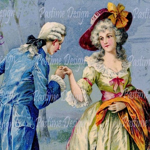 La Saint-Valentin Vintage, géorgien couple, Romance Vintage, Vintage éphémères, image imprimable, vintage Valentine, digital image géorgienne, image de l’amour vrai