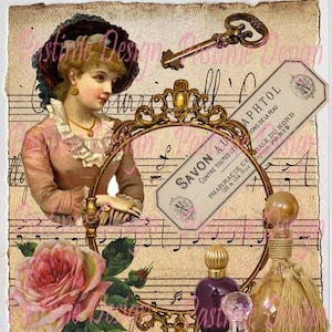 Marie Antoinette Finely Drawn Collage Sheet | Alpha Stamps