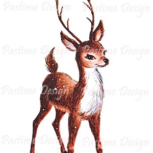 Vintage Reindeer Image Download,reindeer Clipart,reindeer Printable ... Vintage Reindeer Image Download,reindeer Clipart,reindeer Printable ...