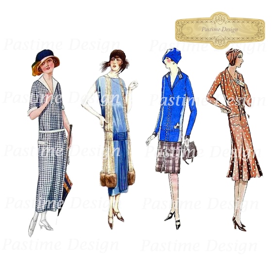 1920年代ファッションデザイン印刷物 1920年代ファッションデザイン印刷物