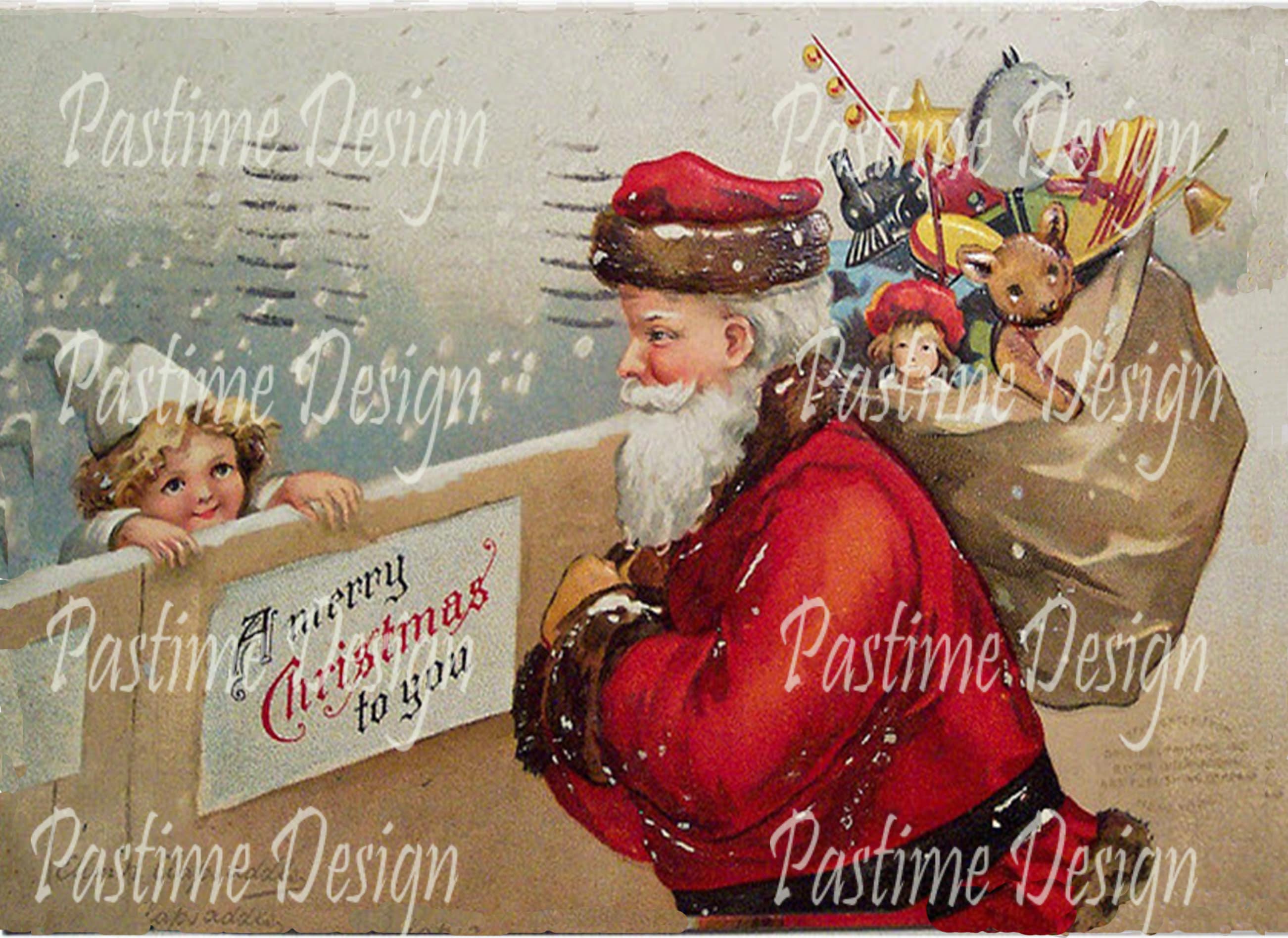 Vintage Christmas Postcard,vintage,instant Download